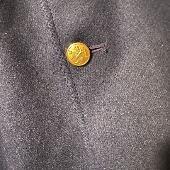 Pendleton Mens Wool Blazer Size 42L Jacket 2-Button Navy Blue Gold Buttons - Picture 3 of 12
